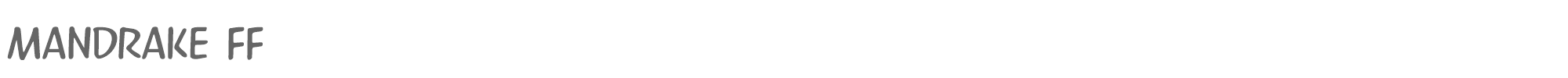 Sample characters Mandrake FF Font